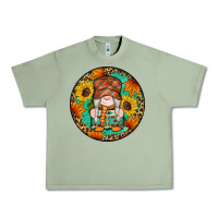 Oil Green fall gnomes round earrings 2 Urban Heavy Tee - Artiststas
