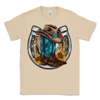 Mushroom western horseshoe boots hat rope sunflower Classic Tee - AdoDesignShop