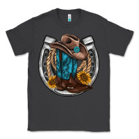 Smoke western horseshoe boots hat rope sunflower Classic Tee - AdoDesignShop