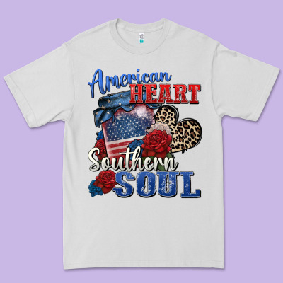 American Heart Southern Soul Premium Tee Designed By Zillion Design Studio