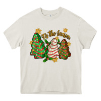 Cream 'tis the season christmas cake Heavy Core Tee - Zillion Design Studio