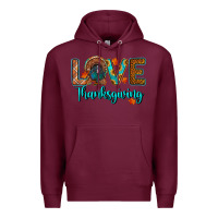 Burgundy love thanksgiving turkey Premium Hoodie - RanaPortraitStore