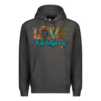 Charcoal Heather love thanksgiving turkey Premium Hoodie - RanaPortraitStore