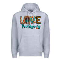 Heather Grey love thanksgiving turkey Premium Hoodie - RanaPortraitStore