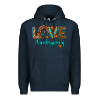 Navy love thanksgiving turkey Premium Hoodie - RanaPortraitStore