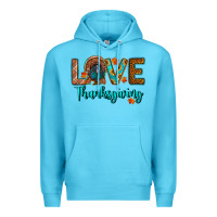 Ocean Blue love thanksgiving turkey Premium Hoodie - RanaPortraitStore