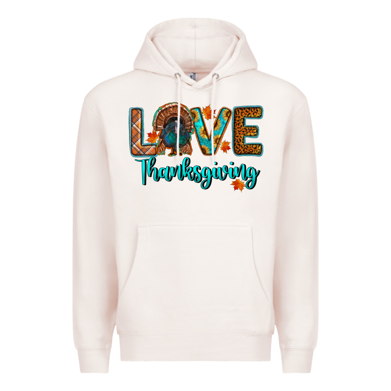 Love Thanksgiving Turkey Premium Hoodie by RanaPortraitStore | Teevron