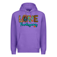 Purple love thanksgiving turkey Premium Hoodie - RanaPortraitStore