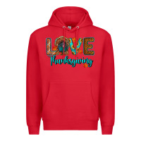 Red love thanksgiving turkey Premium Hoodie - RanaPortraitStore