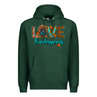Sports Green love thanksgiving turkey Premium Hoodie - RanaPortraitStore