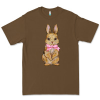 Cacao easter rabbit pink flowers Premium Tee - BarkalooDesign