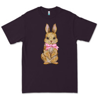 Plum easter rabbit pink flowers Premium Tee - BarkalooDesign