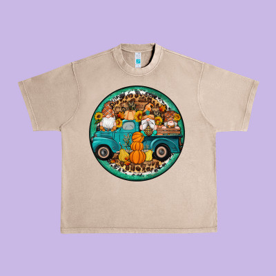 Fall Gnomes Round Earrings 3 Urban Heavy Tee Designed By Artiststas