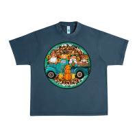 Midnight Navy fall gnomes round earrings 3 Urban Heavy Tee - Artiststas