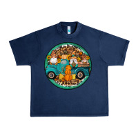 Navy fall gnomes round earrings 3 Urban Heavy Tee - Artiststas