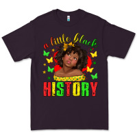 Plum a little black history with girl juneteenth Premium Tee - texasbilliewilder
