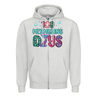 Dove Grey 100 mermazing days Zipper Hoodie - MaliasSmallBusiness