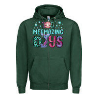 Sports Green 100 mermazing days Zipper Hoodie - MaliasSmallBusiness