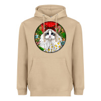 Mushroom christmas ragdoll  cat Heavyweight Hoodie - LillyAllenDesigns
