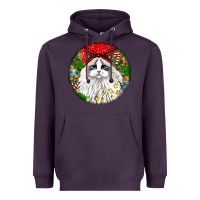 Plum christmas ragdoll  cat Heavyweight Hoodie - LillyAllenDesigns