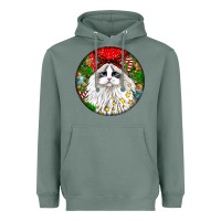 Sage christmas ragdoll  cat Heavyweight Hoodie - LillyAllenDesigns