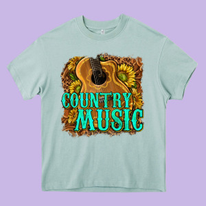 Country Music Western Heavy Core Tee Designed By Texasbilliewilder