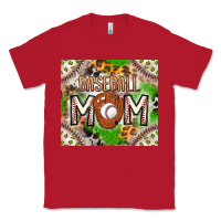 Red Baseball Mom Classic Tee - CowhideDigitalArt
