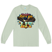 Matcha lets get lit america eagle Long Sleeve Tee - NancyCooperArtShop