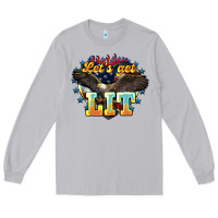 Moon Dust lets get lit america eagle Long Sleeve Tee - NancyCooperArtShop