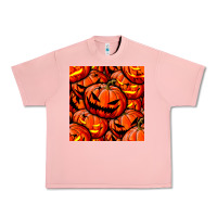Salmon halloween pumpkin seamless pattern Urban Heavy Tee - BundleAndBundleShop