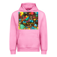 Fuchsia Pink love needs no words Urban Hoodie - CowGirlArtShop