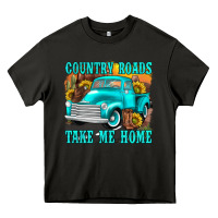 Asphalt country roads take me home western Heavy Core Tee - texasbilliewilder