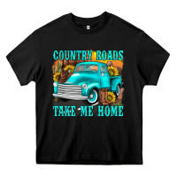 Black country roads take me home western Heavy Core Tee - texasbilliewilder