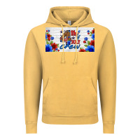 Vintage Mustard floral 4th of july crew license plate Vintage Hoodie - HRA Design Shop