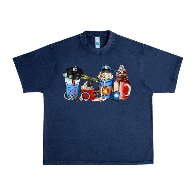 Police Coffee Cup Urban Heavy Tee by AdoDesignShop | Teevron