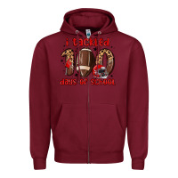 Burgundy i tackled 100 days of school Zipper Hoodie - MaliasSmallBusiness