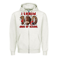 Oatmeal Heather i tackled 100 days of school Zipper Hoodie - MaliasSmallBusiness