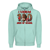 Seafoam i tackled 100 days of school Zipper Hoodie - MaliasSmallBusiness