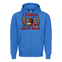 True Royal i tackled 100 days of school Zipper Hoodie - MaliasSmallBusiness