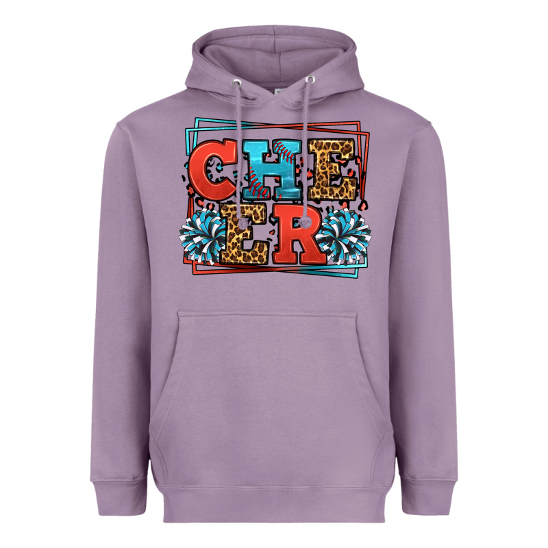 Cheer Baseball Stitchs Heavyweight Hoodie by LillyAllenDesigns | Teevron