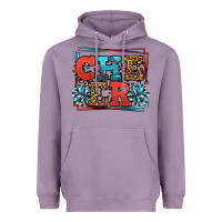Lavender Cheer Baseball stitchs Heavyweight Hoodie - LillyAllenDesigns