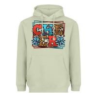 Matcha Cheer Baseball stitchs Heavyweight Hoodie - LillyAllenDesigns