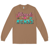 Toasted Coconut western blessed nurse pink floral arrow Long Sleeve Tee - BarkalooDesign