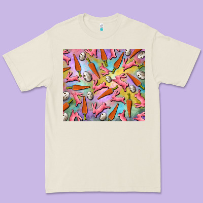 Premium Tee Easter bunny carrot and quail egg