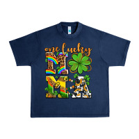Navy one lucky mama Urban Heavy Tee - AdoDesignShop