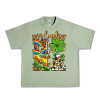 Oil Green one lucky mama Urban Heavy Tee - AdoDesignShop