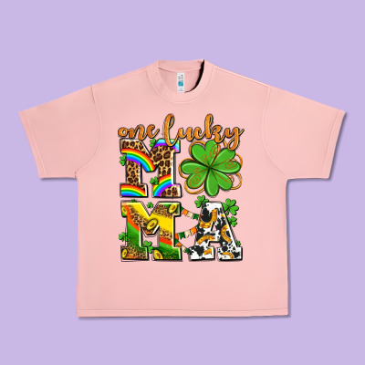 One Lucky Mama Urban Heavy Tee Designed By Adodesignshop