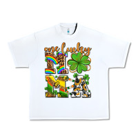 White one lucky mama Urban Heavy Tee - AdoDesignShop