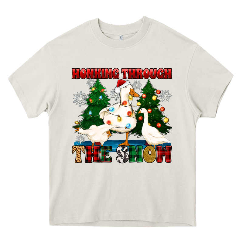 Honking Through The Snow Heavy Core Tee by Zillion Design Studio | Teevron