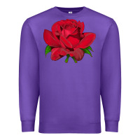 Purple Oklahoma Rose Illustrations Premium Sweatshirt - LillyAllenDesigns